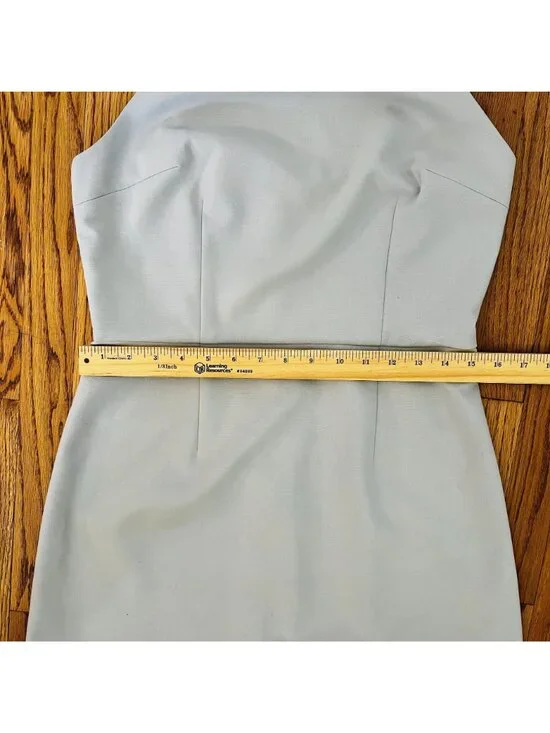 French Connection Whisper Square Neck Mini Dress Dreamy Lt Blue 8 Fairy Coquette - Picture 10 of 11